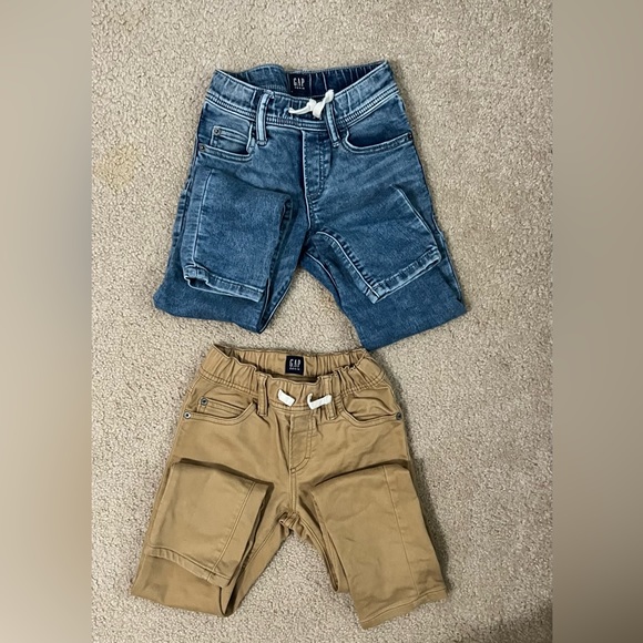 2 Gap jeans denim and soft khaki stretch slim size S - Picture 7 of 9